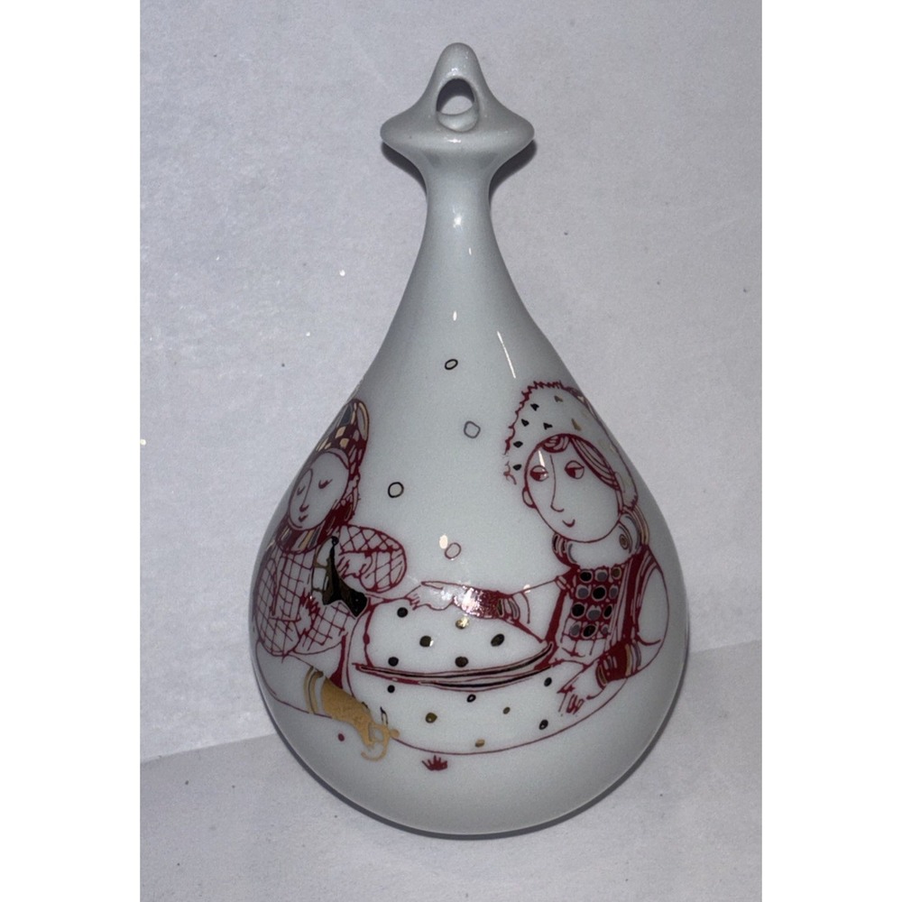 Bjørn Wiinblad Rosenthal Porcelain Teardrop Ornament Whimsical Figural Design